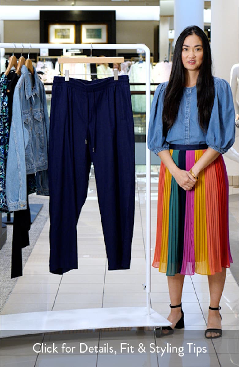 Wide Leg Linen Blend Pants, sales video thumbnail