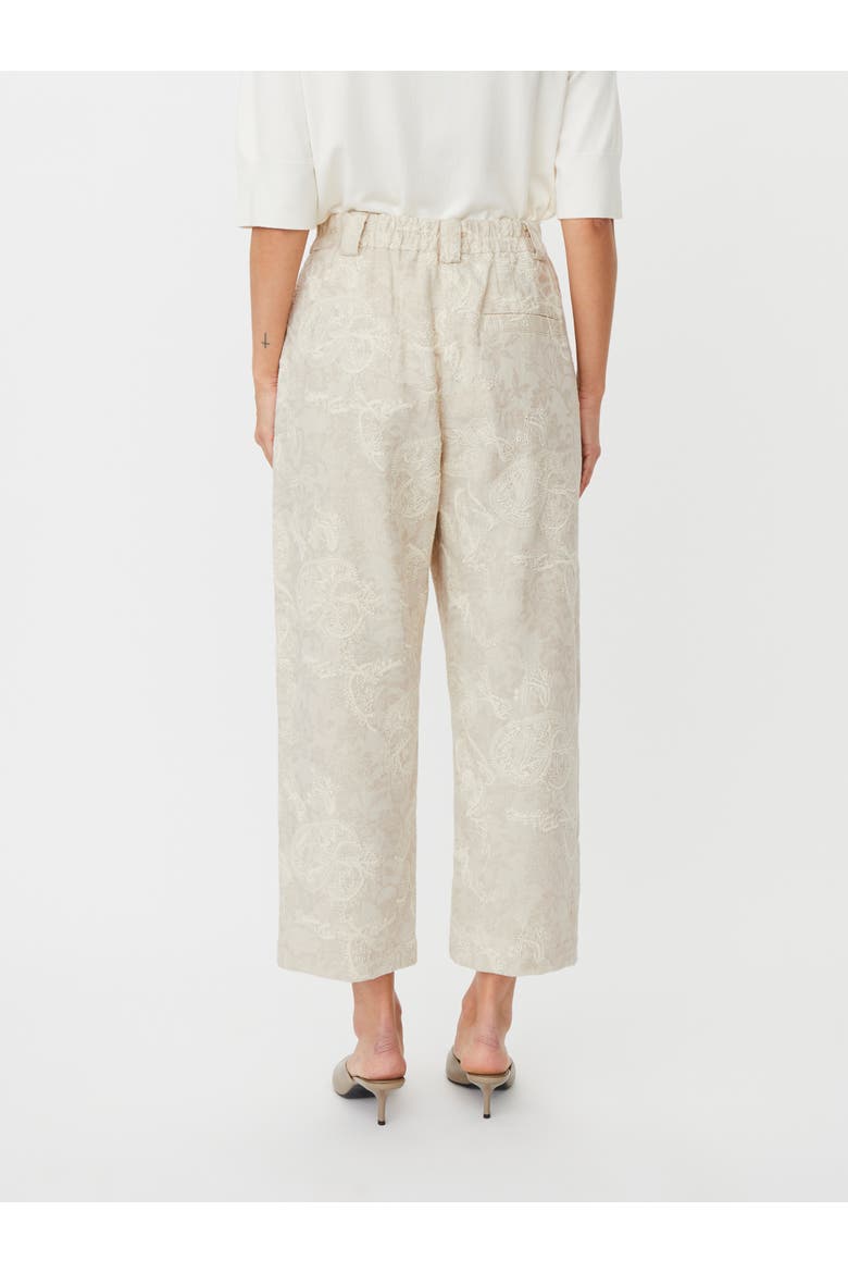 Mapaelith Embroidered Cropped Trousers, Alternate, color, Natural