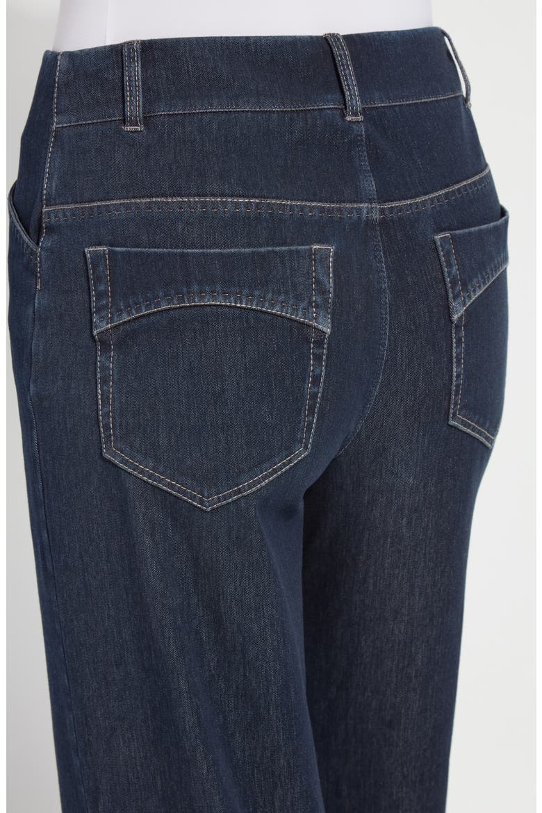 Samara Cuffed Pull-On Wide Leg Jeans, Alternate, color, INDIGO
