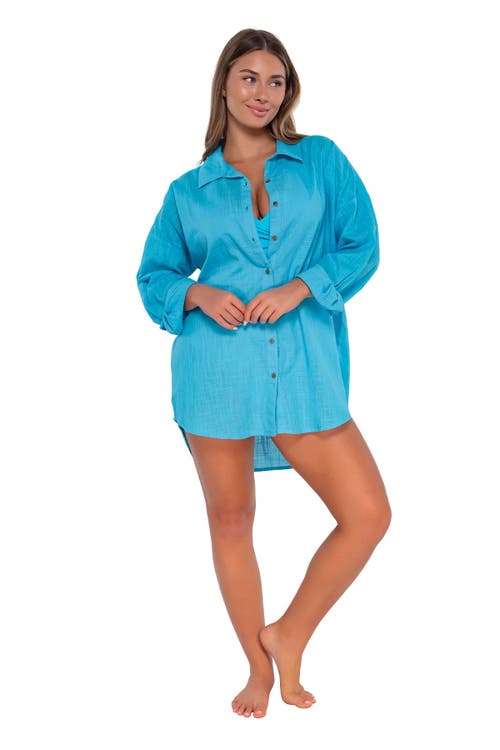 SUNSETS SUNSETS DELILAH COVER-UP SHIRT