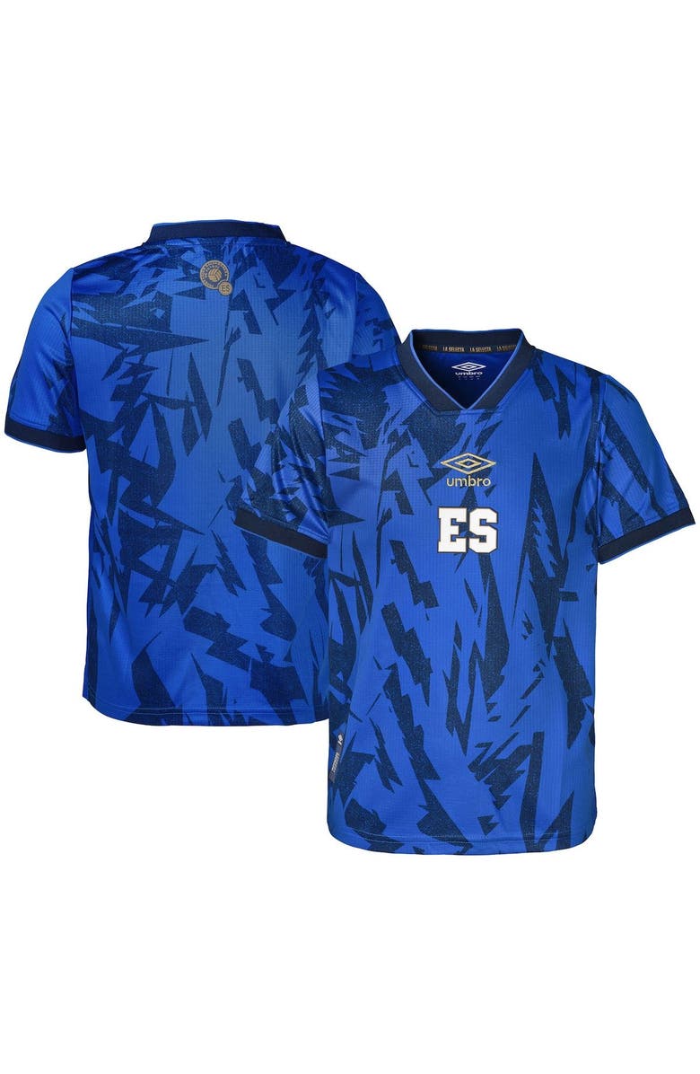 Umbro Youth Umbro Blue El Salvador National Team 2023 Home Replica Jersey, Main, color,