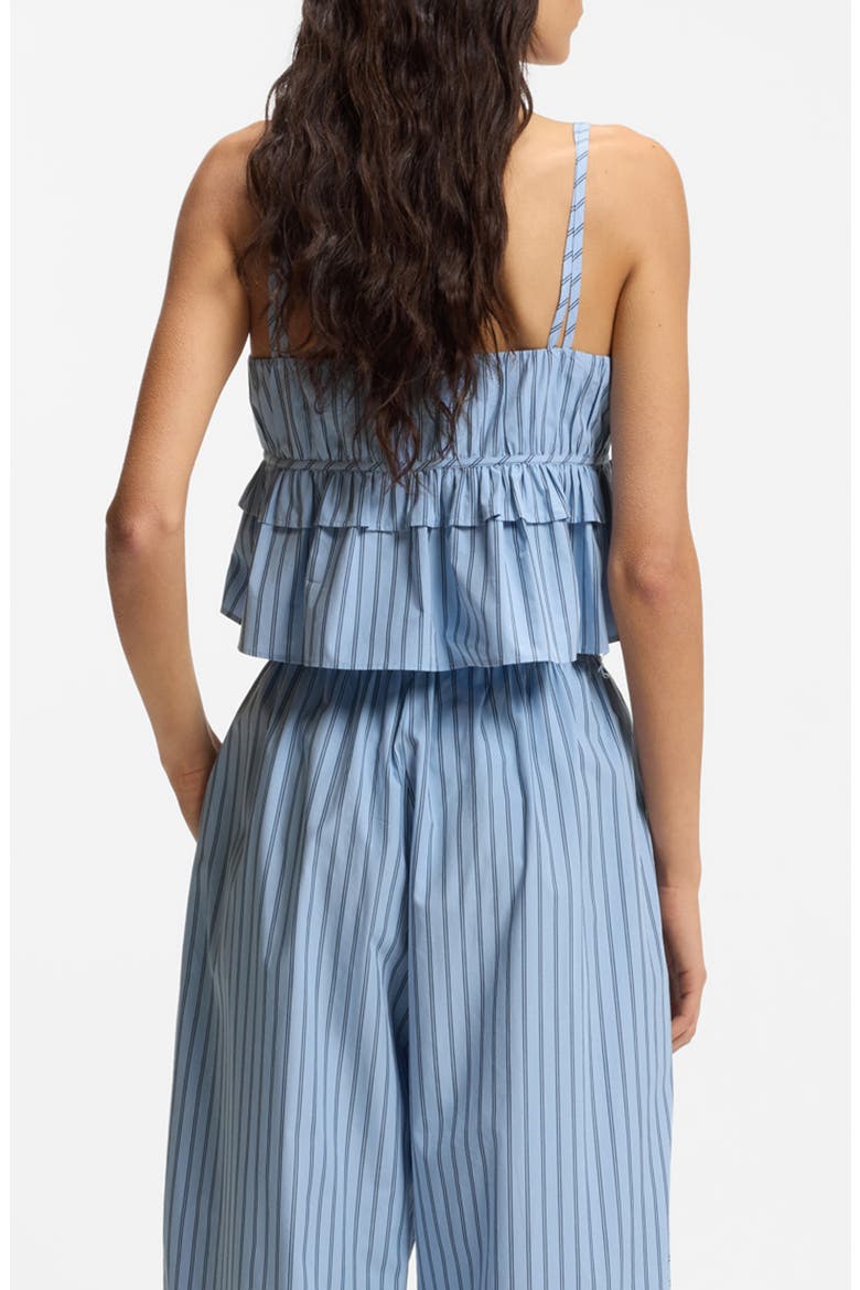 Crop Ruffle Cami, Alternate, color, BLUE STRIPE