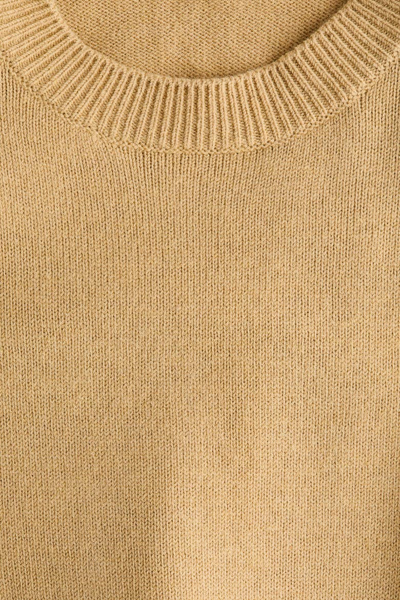 Shoulder-pad Sweater, Alternate, color, Beige