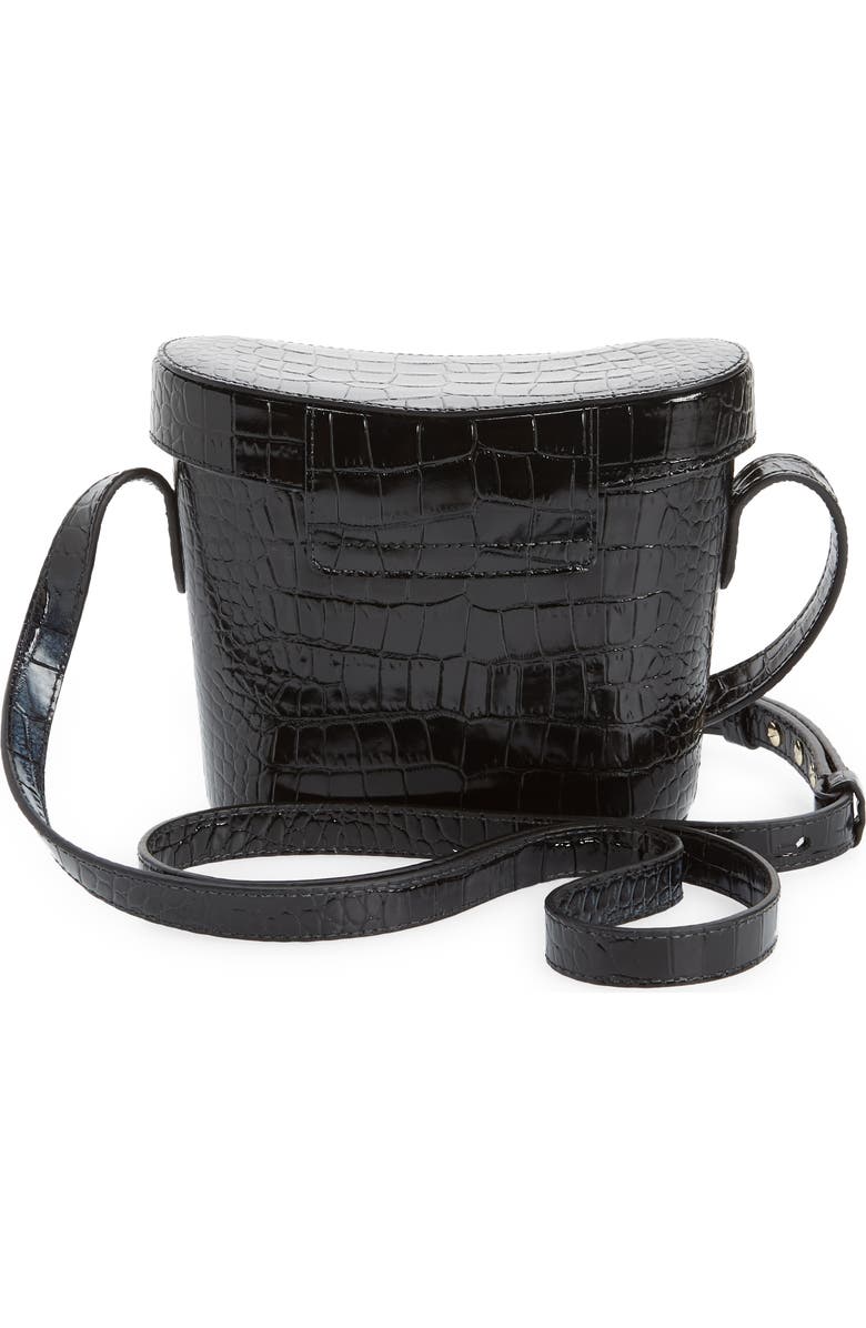 Strathberry Safari Croc Embossed Leather Crossbody Bag, Alternate, color,