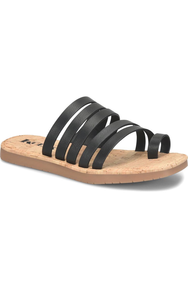 KORKS Marisol Toe Loop Slide Sandal, Main, color, Black