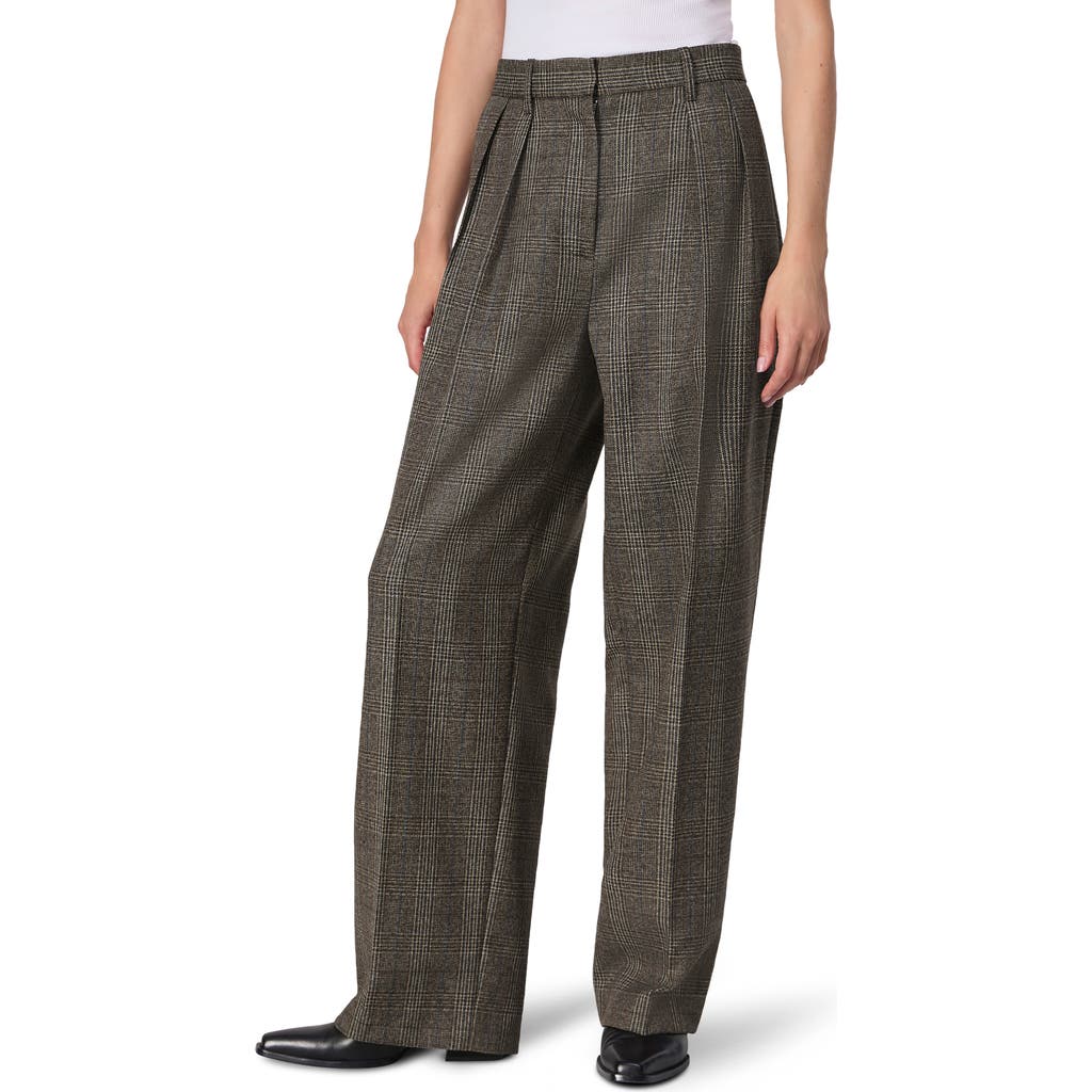 Rag & Bone Francine Plaid Virgin Wool Pants In Gray