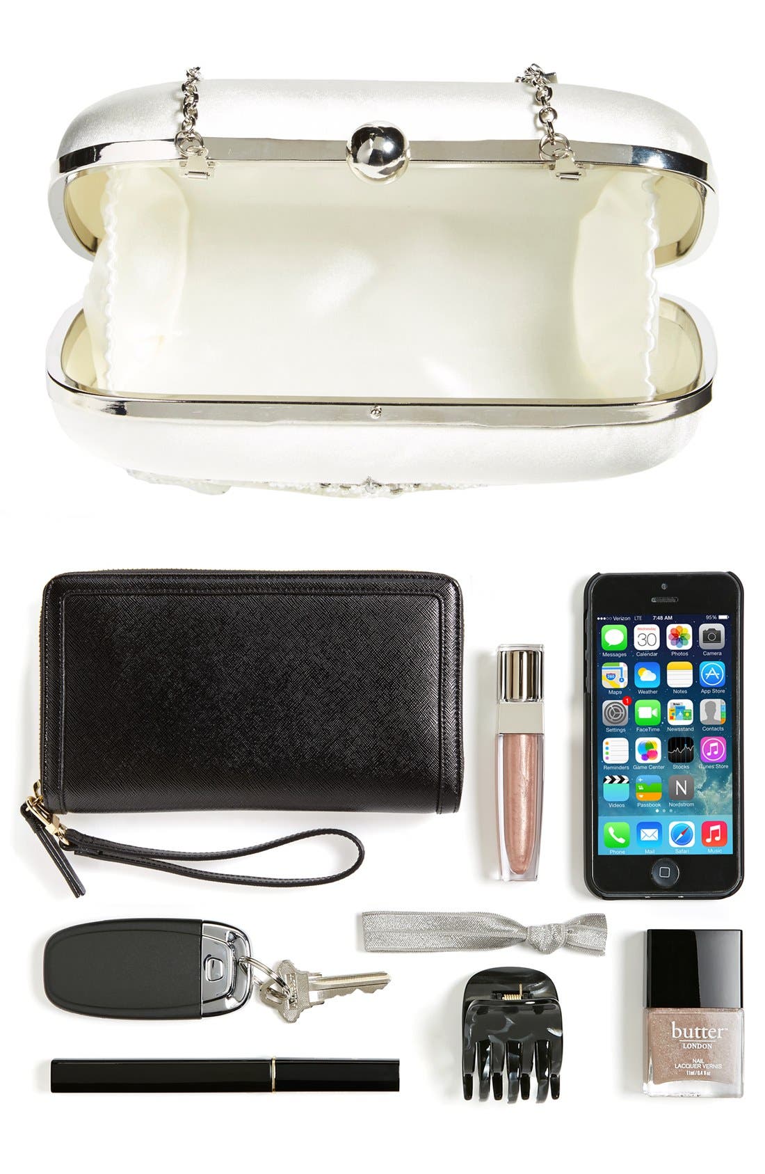 'Narke' Bridal Minaudiere, Alternate, color, IVORY