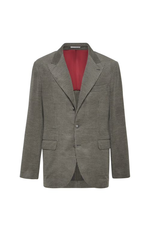 Brunello Cucinelli Corduroy Blazer In Gray