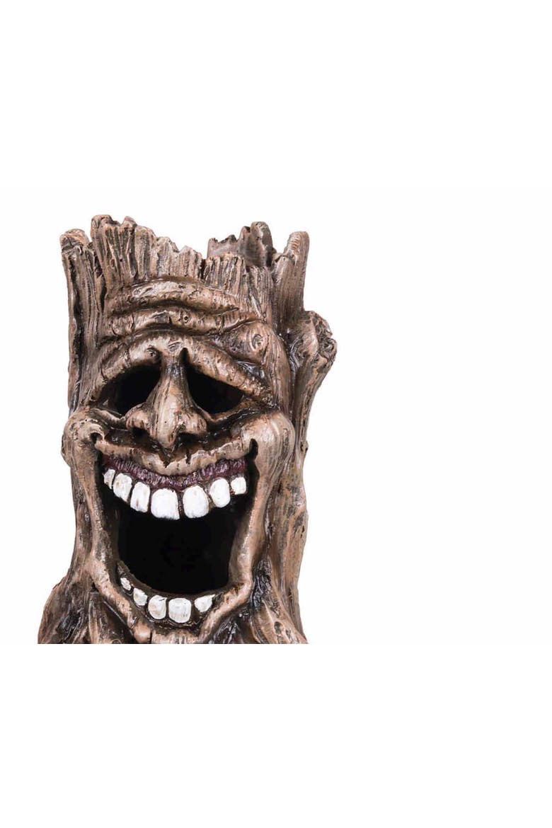 3.54" x 5.91" Decorative Halloween Laughing Tree Trunk Figurine, Alternate, color, Brown