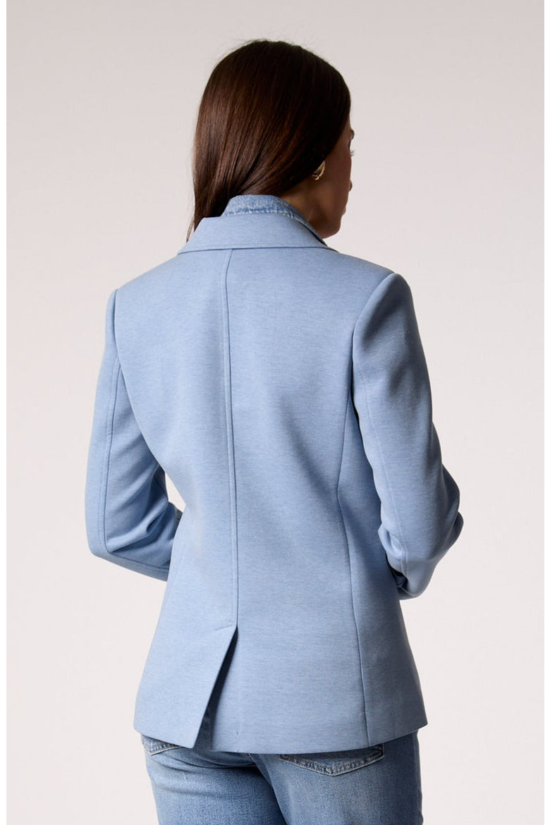 Helen Blazer with Removeable Denim Insert, Alternate, color, Heather Blue