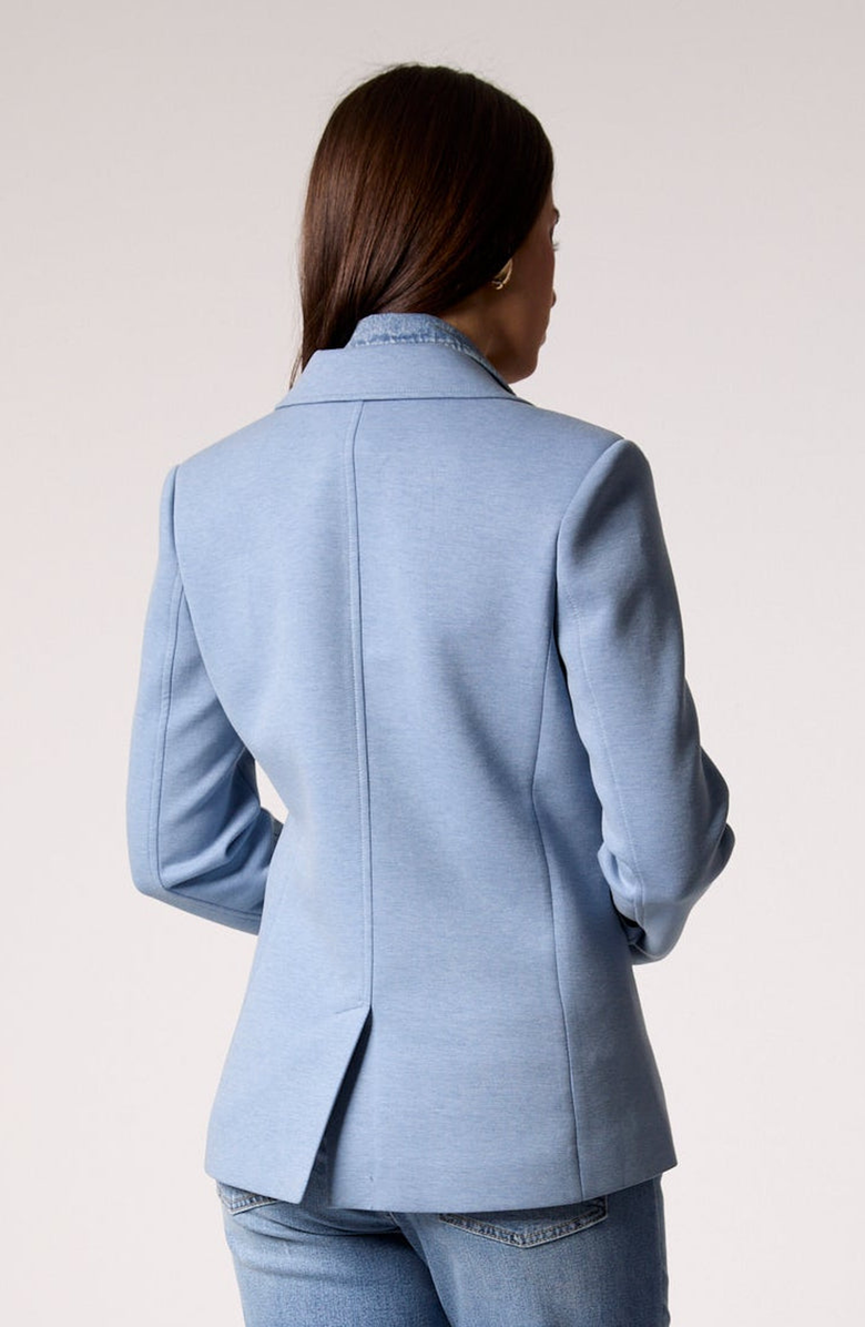 BLUE REVIVAL Helen Blazer with Removeable Denim Insert, Alternate, color, Heather Blue