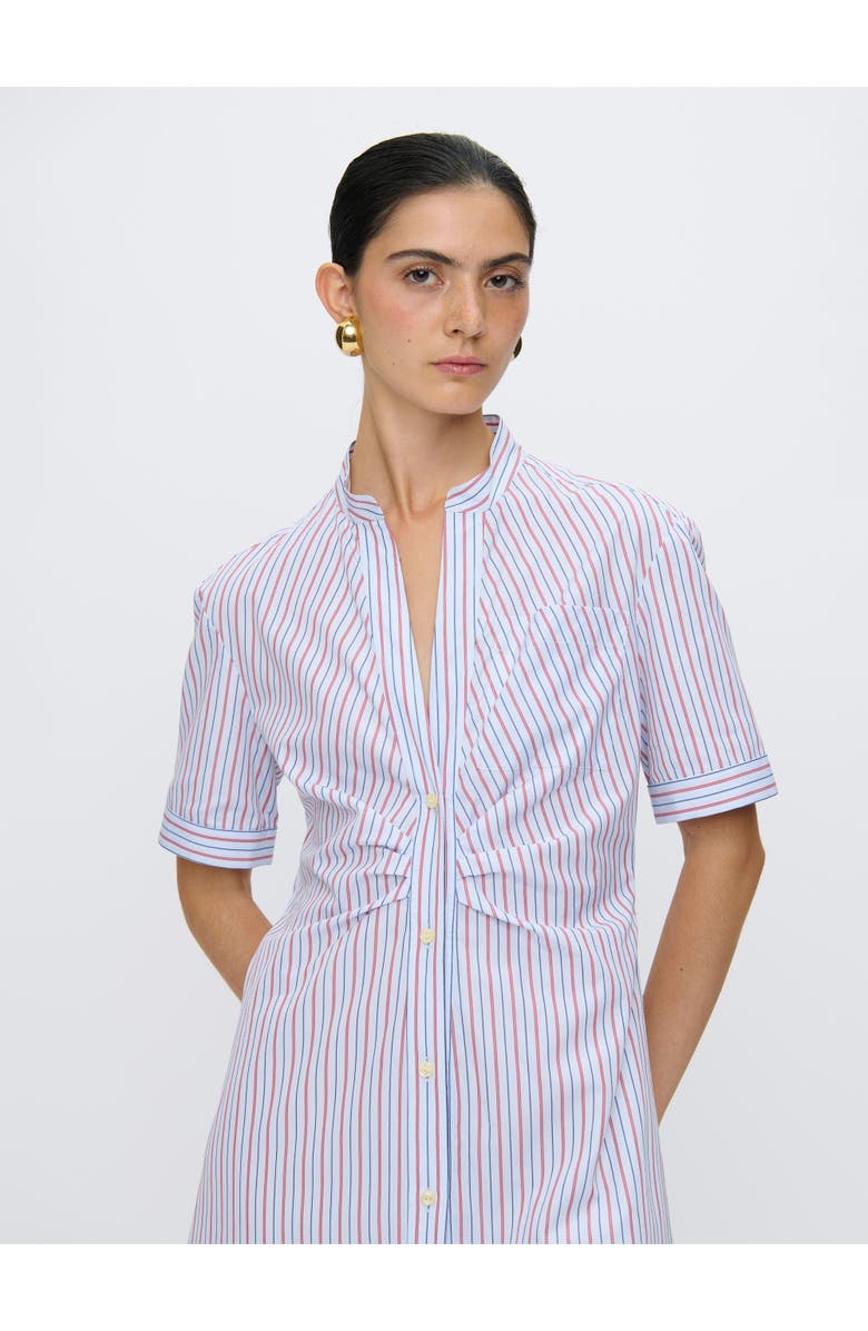 Callas Milano NOOR A-Line Shirtdress Gathered Front, Alternate, color, White