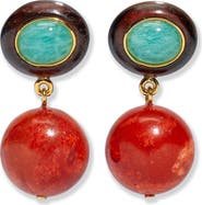 Lizzie Fortunato Laurel Semiprecious Stone Drop Earrings