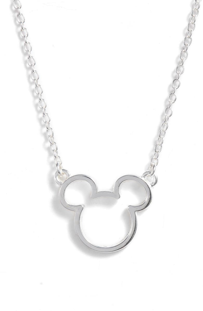 Disney Mickey Mouse Pendant Necklace, Main, color, 