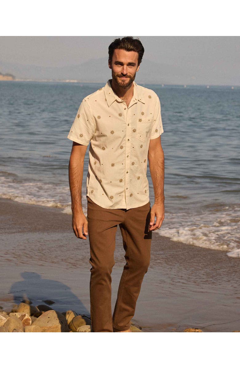 Toad & Co Airscape Short Sleeve Shirt Embroidered, Alternate, color, Natural Embroidery