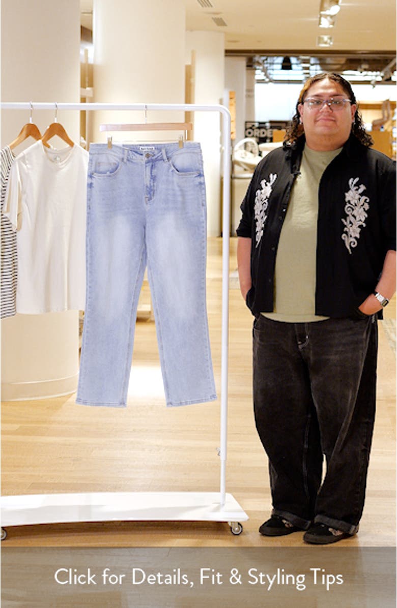 High Waist Straight Leg Jeans, sales video thumbnail