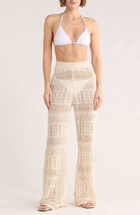 Crochet Wide Leg Cover-Up Pants