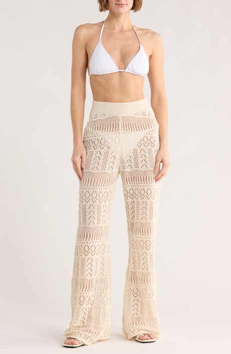 Elan Crochet Wide Leg Cover-Up Pants