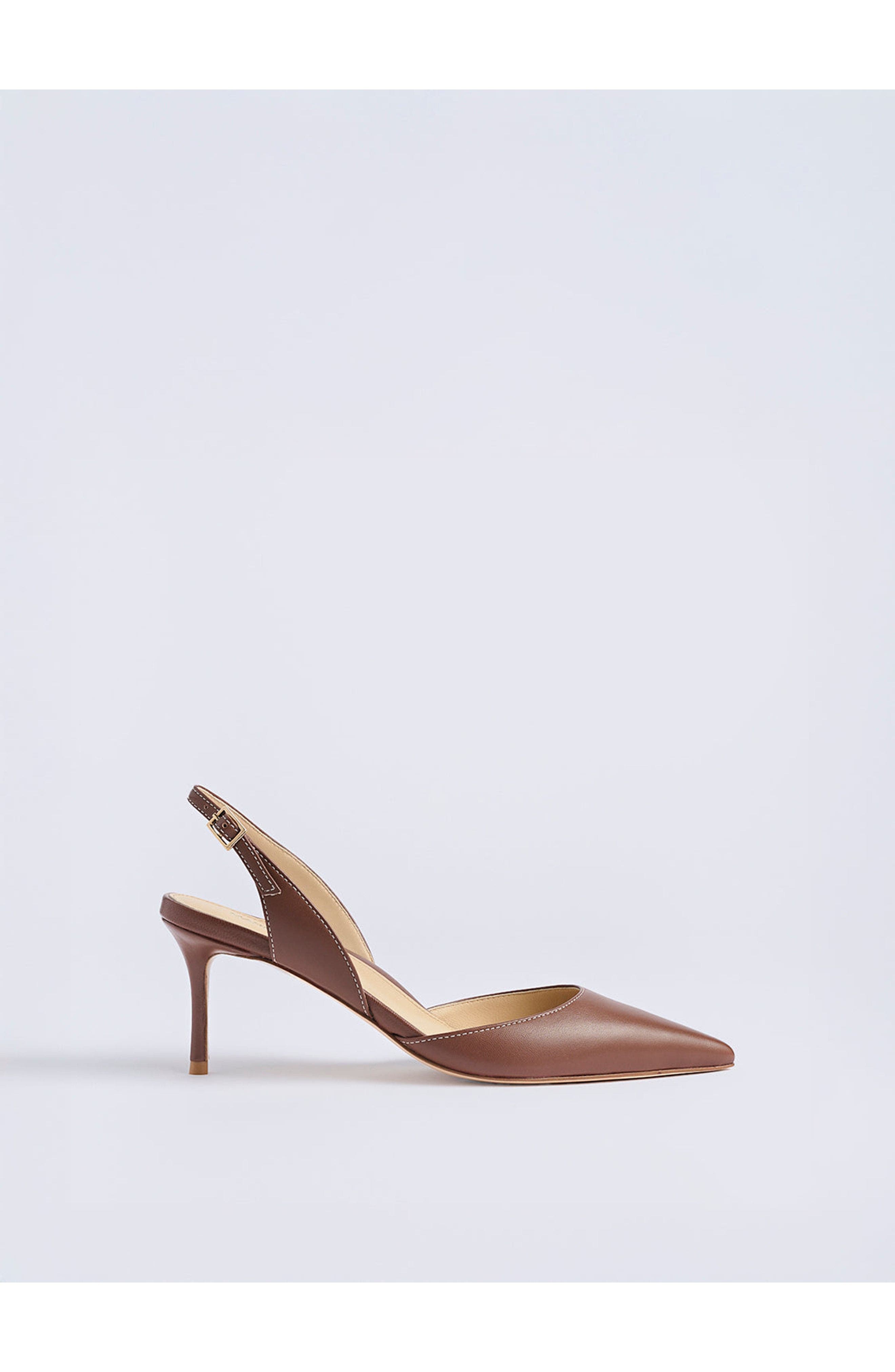 MARION PARKE Classic Slingback 70 Nappa, Main, color, Brown