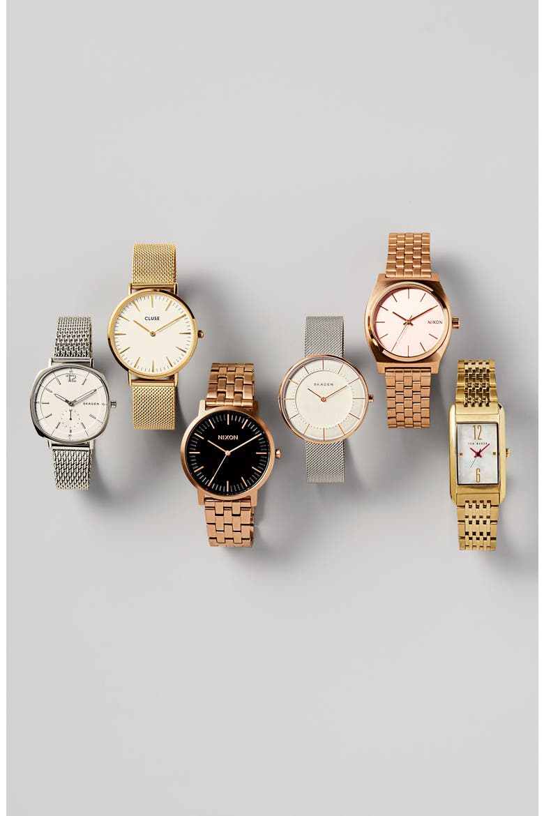 Porter Bracelet Watch, 40mm, Alternate, color, BLACK/ GOLD/ BLACK