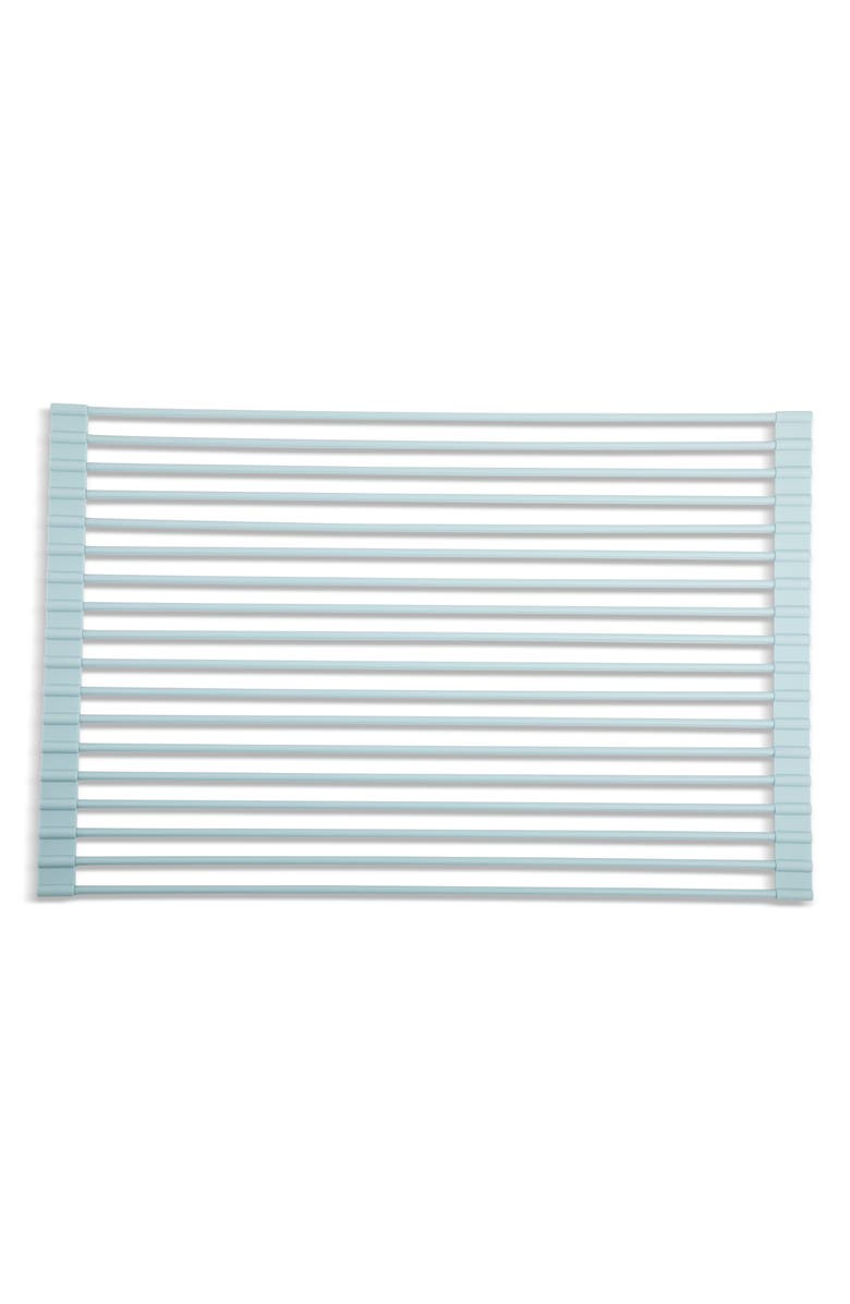 CORE KITCHEN Over the Sink Roll Up Dry Mat, Alternate, color, Tea Tree