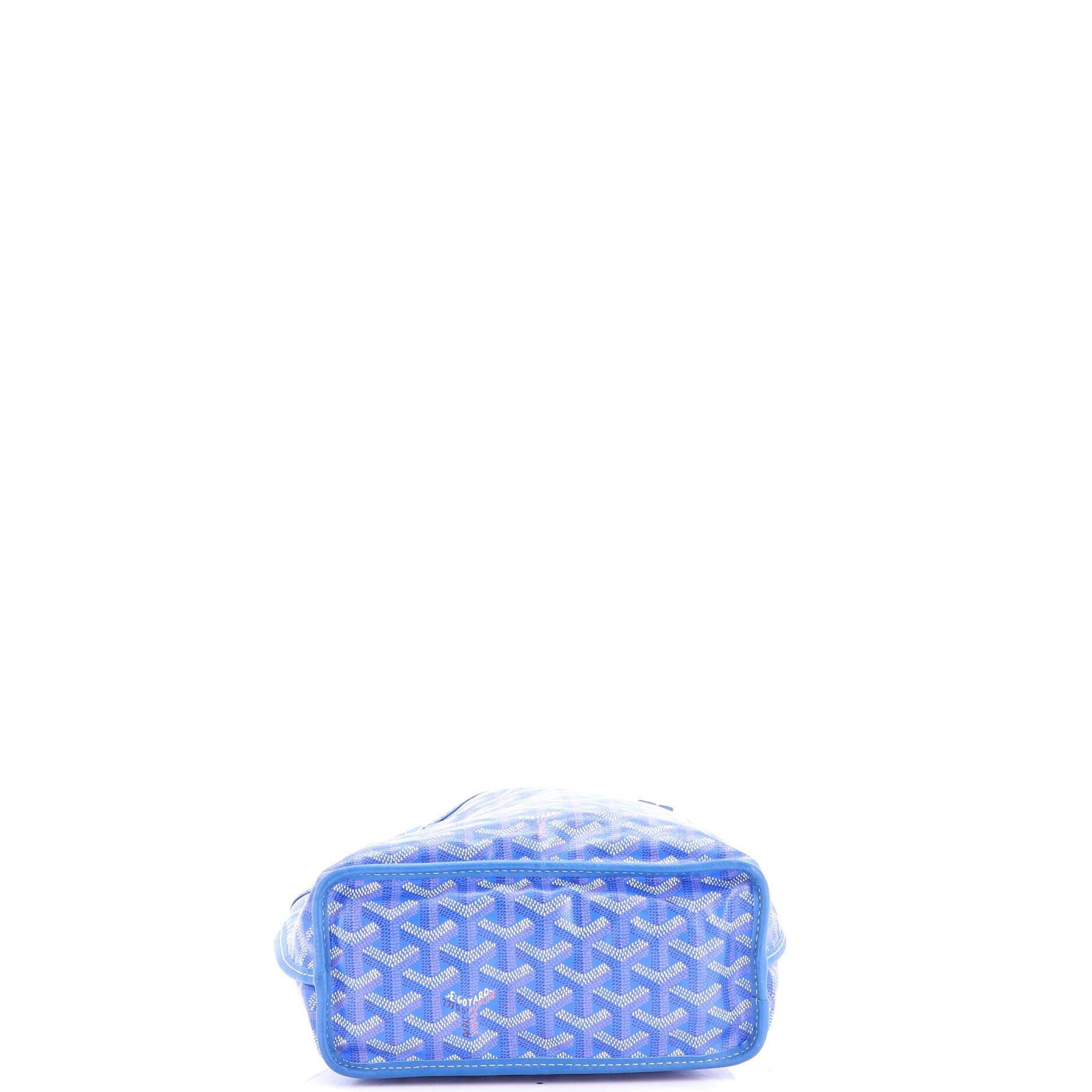 Pre-Owned Goyard Anjou Reversible Tote Coated Canvas Mini, Alternate, color, Blue