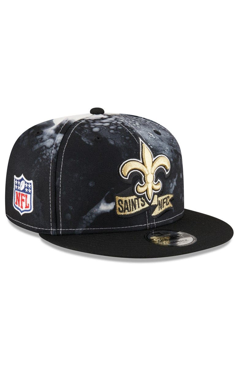 New Era Men's New Era  New Orleans Saints 2022 Sideline 9FIFTY Ink Dye Snapback Hat, Main, color, 