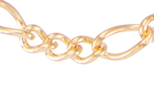 Fuzion Creations Figaro Chain Necklace In Yellow
