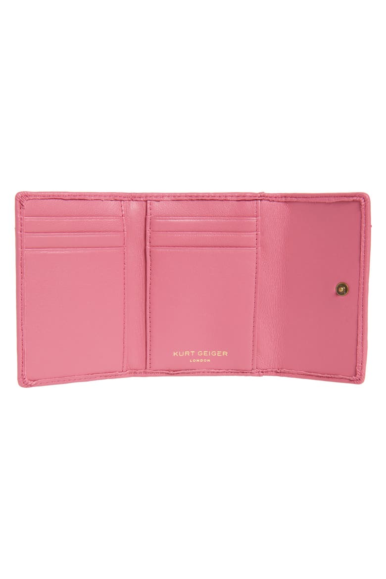 Flap Multi Leather Trifold Card Holder, Alternate, color, PINK