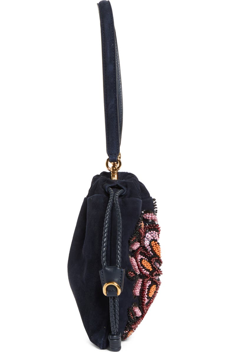 Etro Kalispera Beaded Suede Shoulder Bag, Alternate, color,