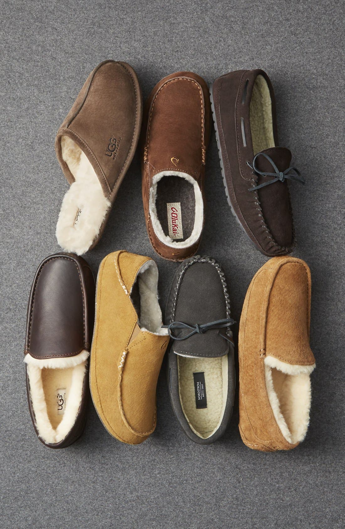 'Potomac' Moccasin Slipper, Alternate, color, CHARCOAL