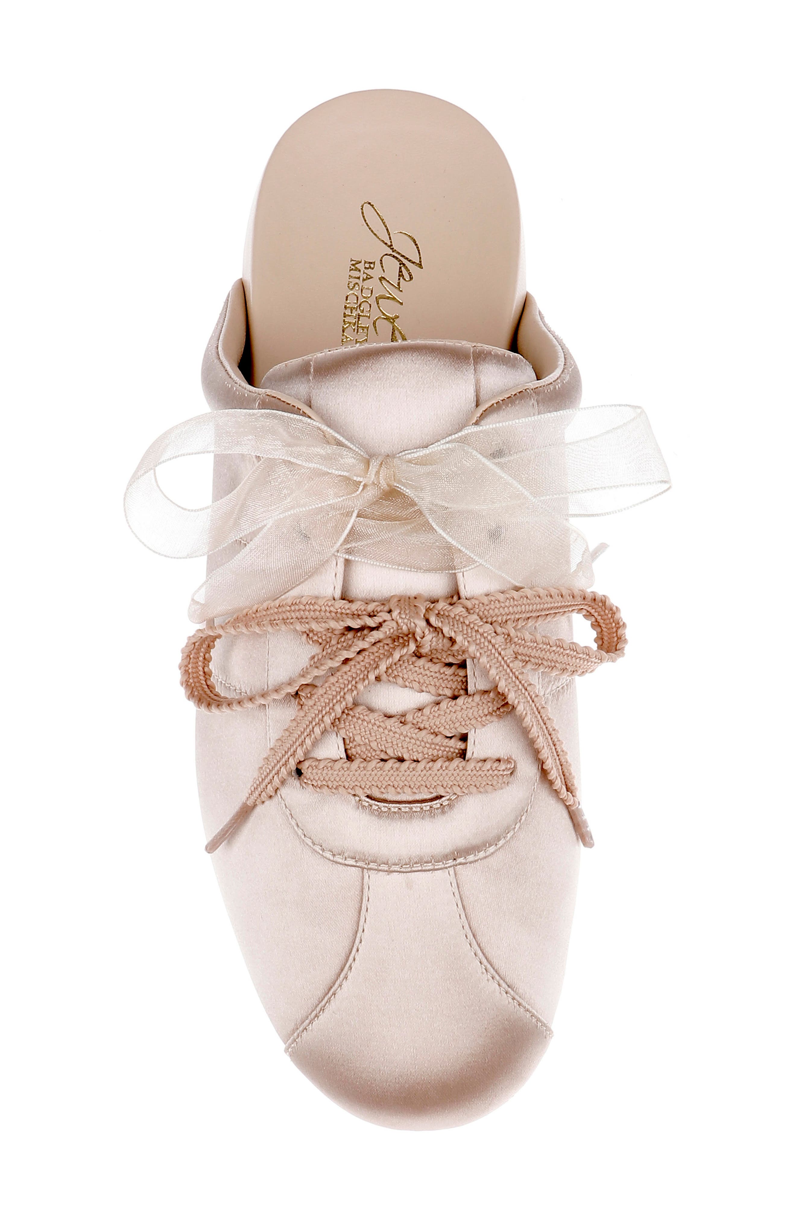 Jewel Badgley Mischka Priscila Mule, Alternate, color, Nude Satin