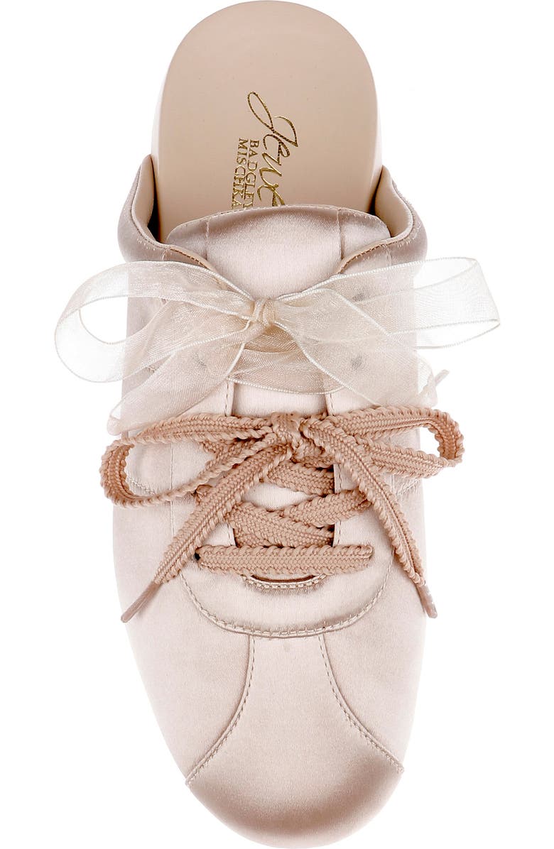 Jewel Badgley Mischka Priscila Mule, Alternate, color, Nude Satin