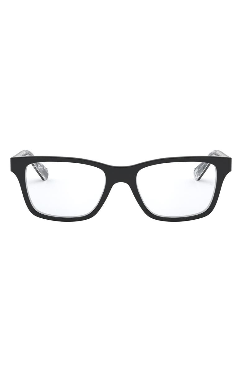 Ray-Ban Kids' 48mm Rectangular Optical Glasses, Main, color,