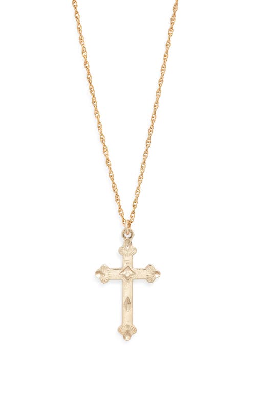 Set & Stones Julian Cross Pendant Necklace In Gold