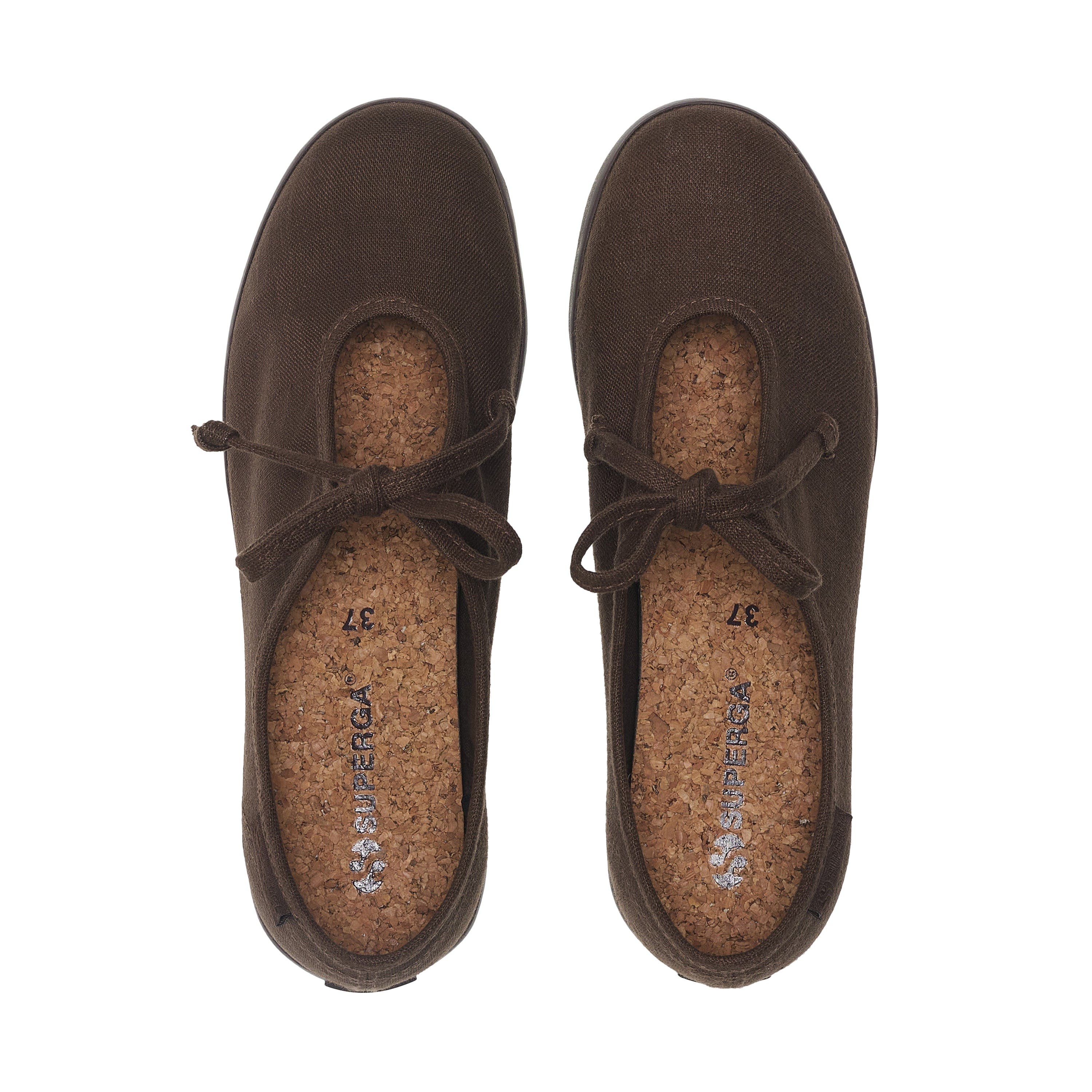 Superga 2442 Ballerina Lace Linen, Alternate, color, Brown-Dark Brown