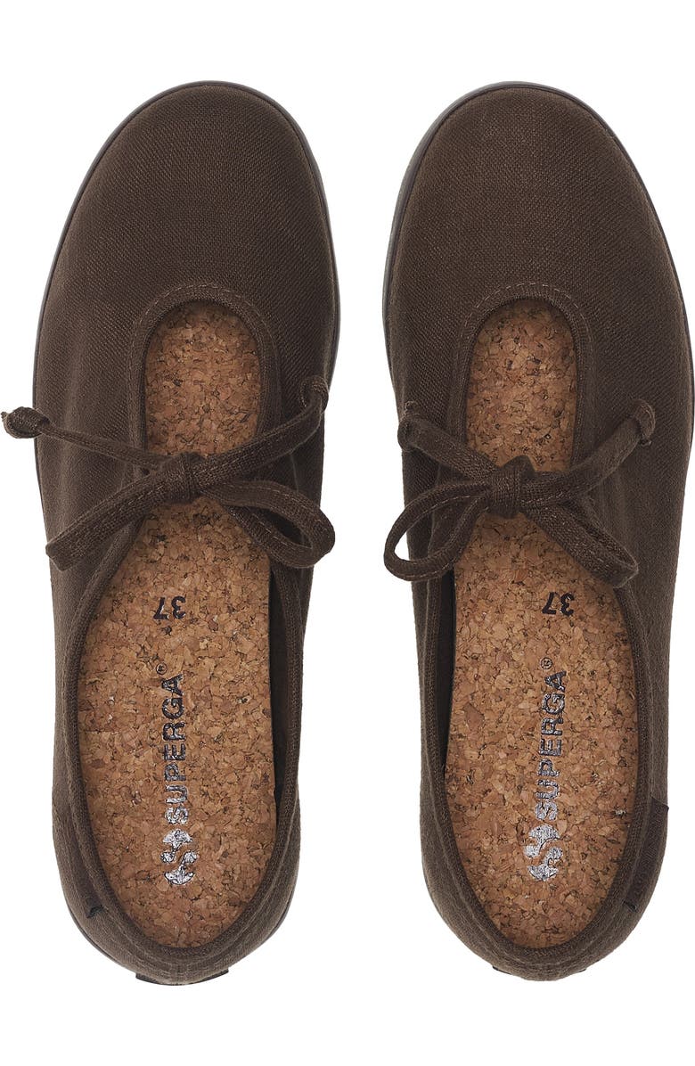 Superga 2442 Ballerina Lace Linen, Alternate, color, Brown-Dark Brown