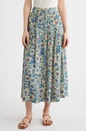 THE GREAT. The Highland Floral Button Front Skirt