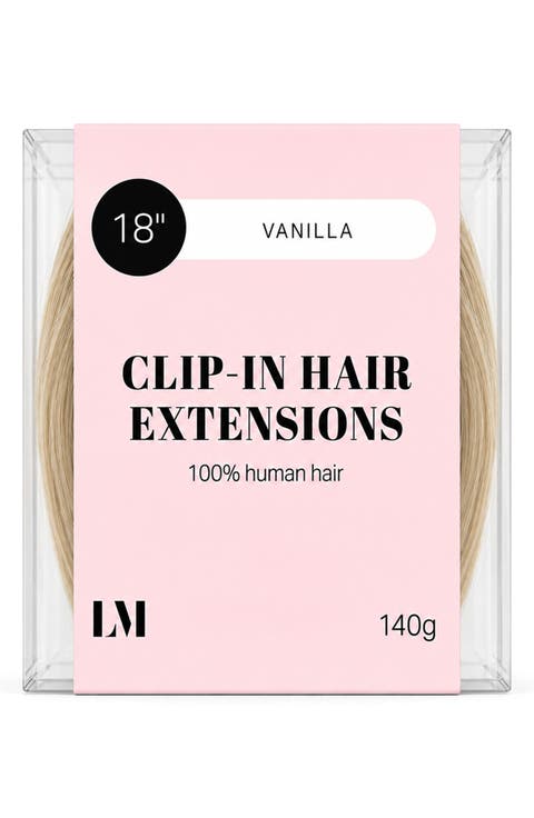 18-Inch Clip-In Human Hair Extensions