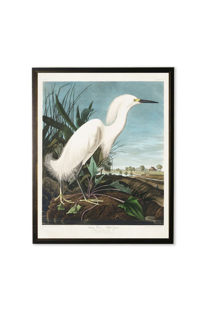 White Heron in Black and Copper Frame, Main, color, Multi