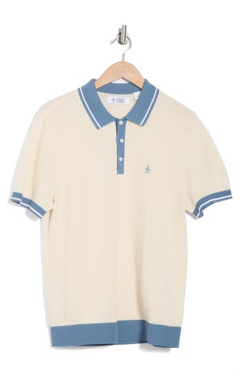 Original Penguin Honeycomb Polo Sweater In Birch