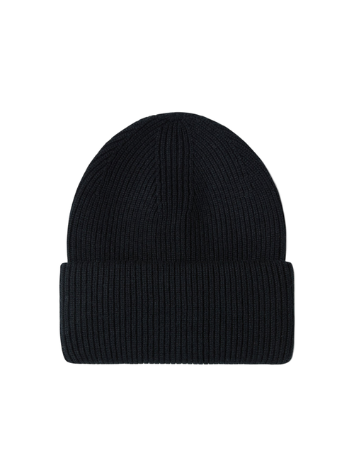 Gobi Cashmere Unisex Cashmere Ribbed Chunky Beanie White In Black