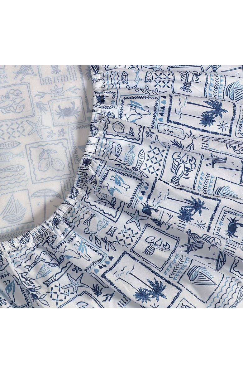 Nautica Beach Collage Cooling Microfiber Sheet Set, Alternate, color, 