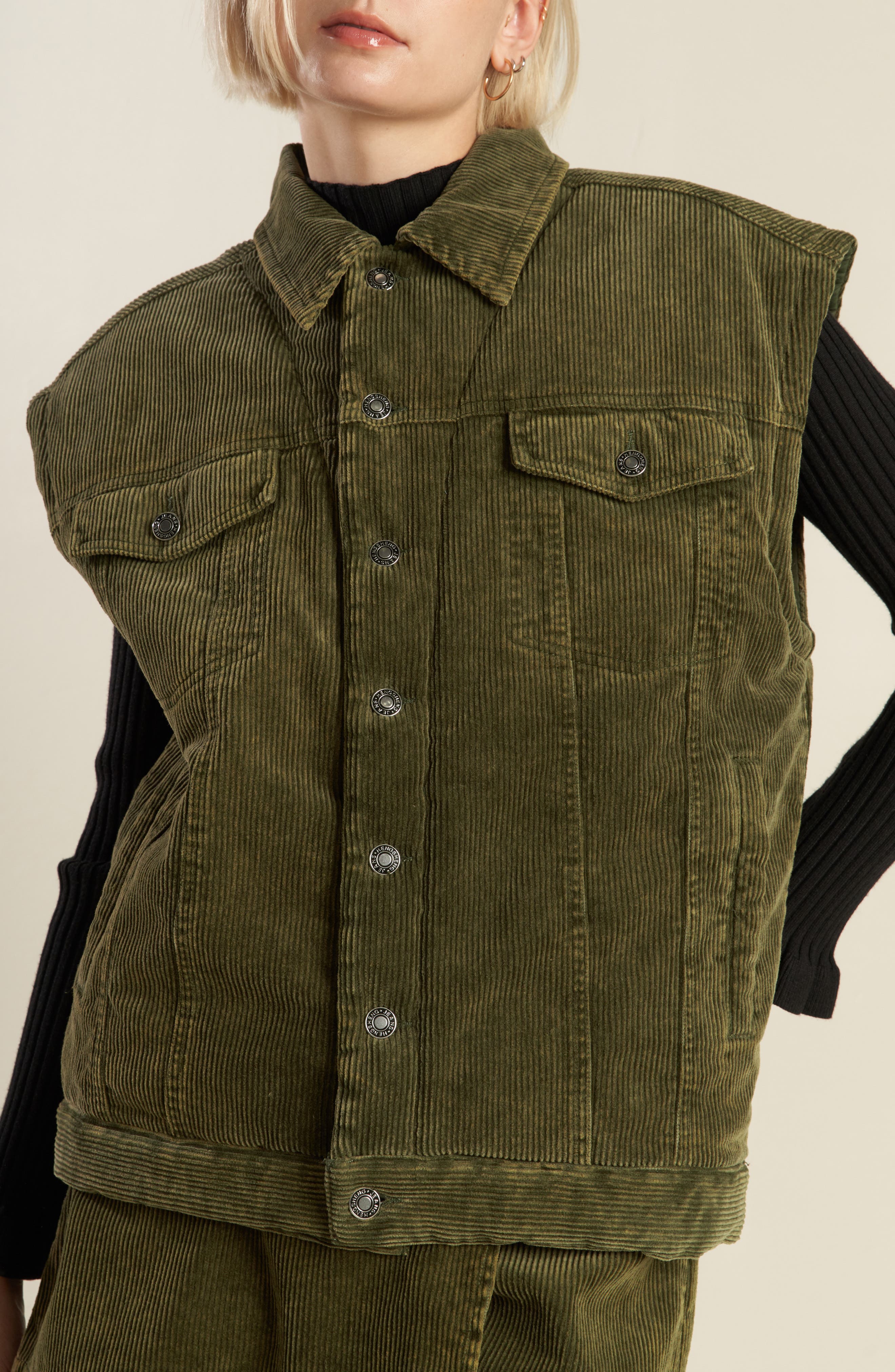 FREEMARKET Cotton Corduroy Vest