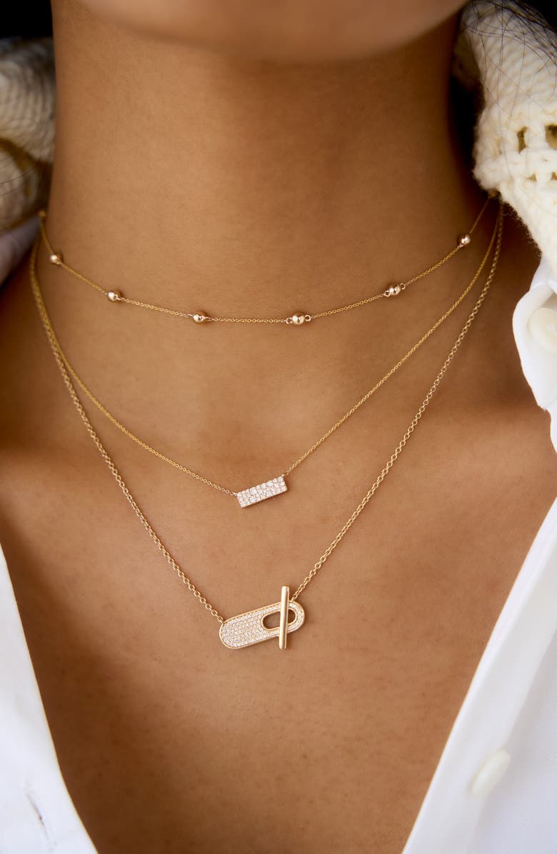 Dana Rebecca Designs Sylvie Rose Pavé Pendant Toggle Necklace, Alternate, color, 