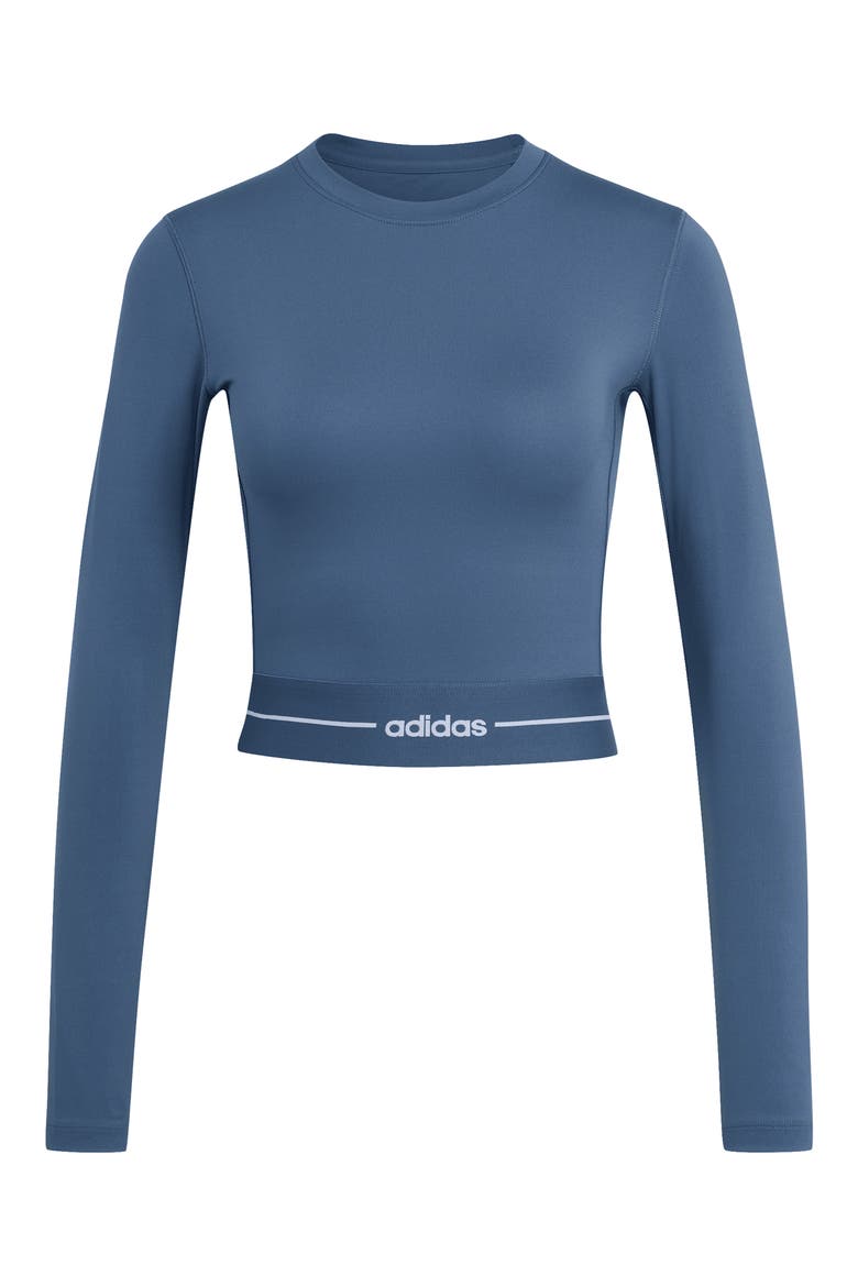 Long Sleeve Crop Top, Alternate, color, PRELOVED INK