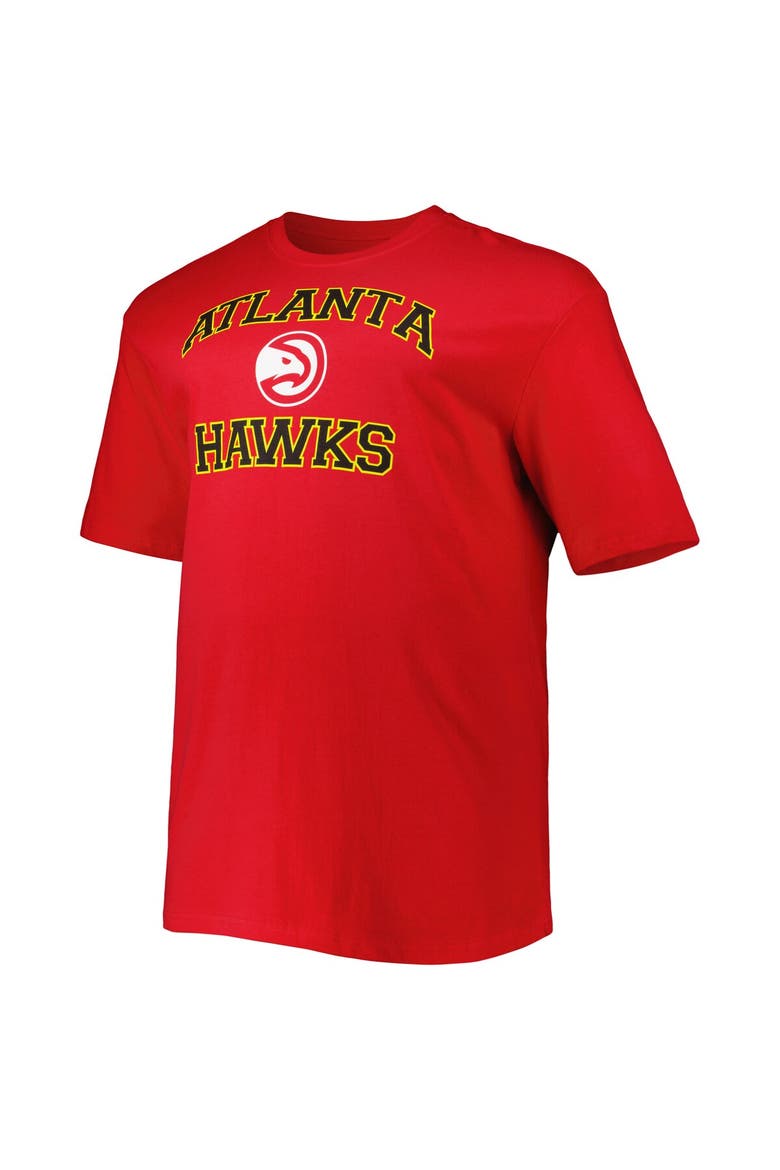 Men's Red Atlanta Hawks Big & Tall Heart & Soul T-Shirt, Alternate, color, Red