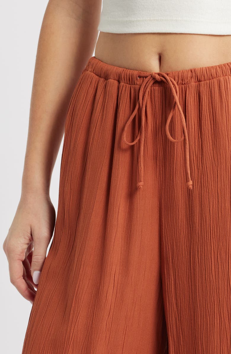 Billabong Beach Bound Crinkle Wide Leg Pants, Alternate, color, Sedona
