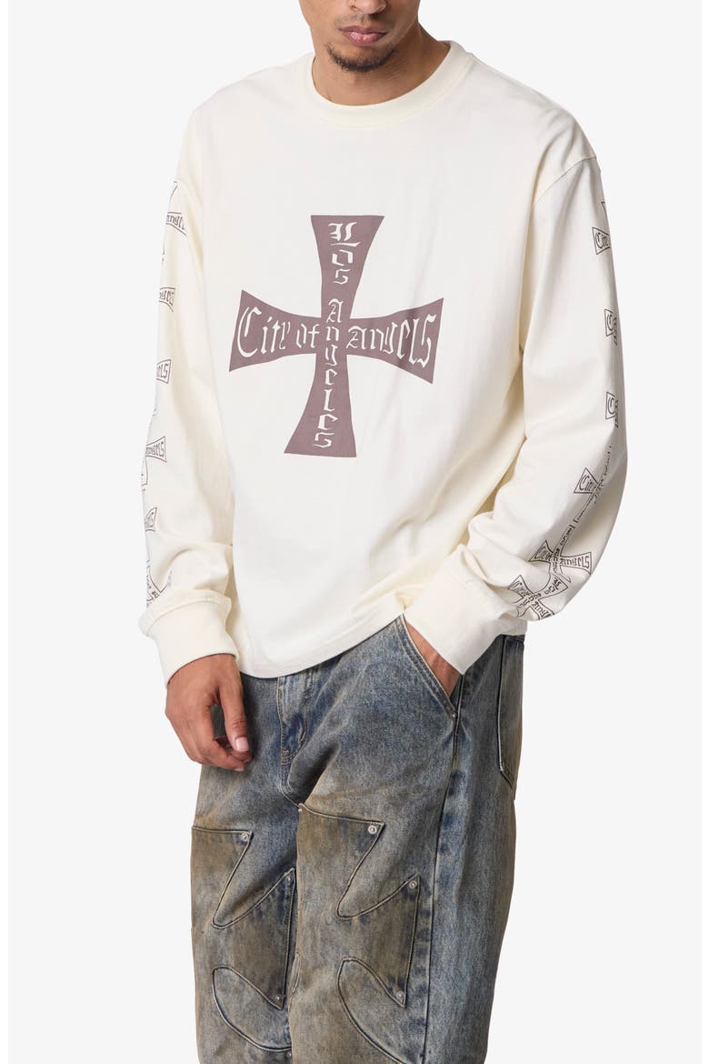 Washed LA Long Sleeve Graphic T-Shirt, Alternate, color, OFF WHITE