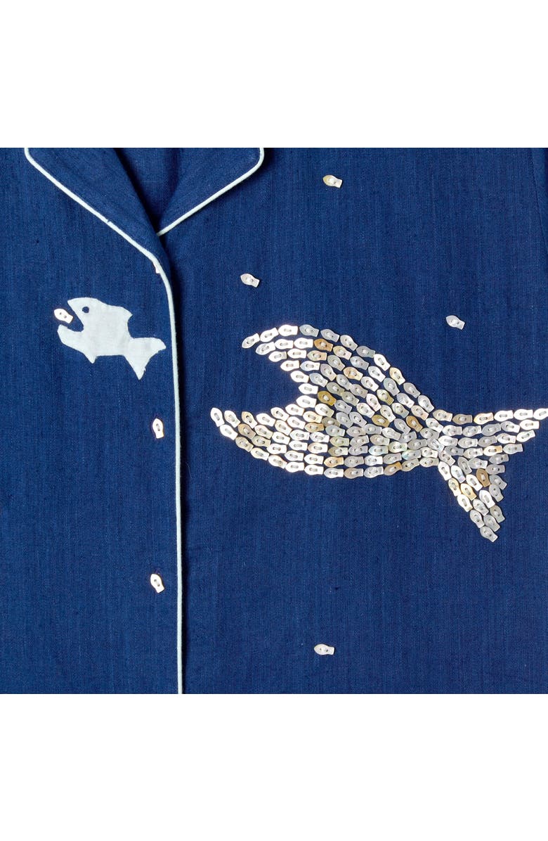 Tombolo 'Teamwork' Cabana ~ Crop Cut, Alternate, color, Blue